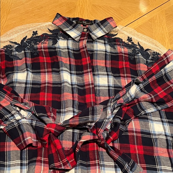 Velvet and heart size medium flannel shirt - Picture 4 of 4